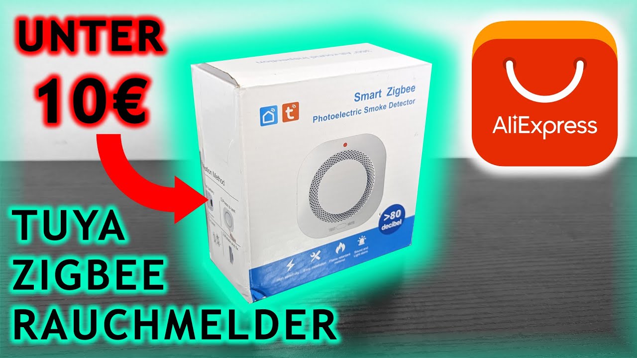 Smarter Rauchmelder unter 10€ - Tuya / Zigbee - AliExpress [Produkttest]