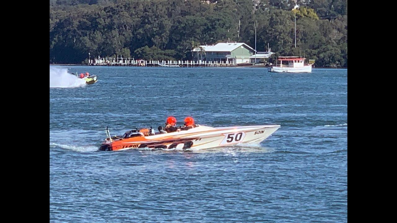 Water ski Racing with Team 50, Worlds selection races, Gosford, 13/8/2023. Race 2