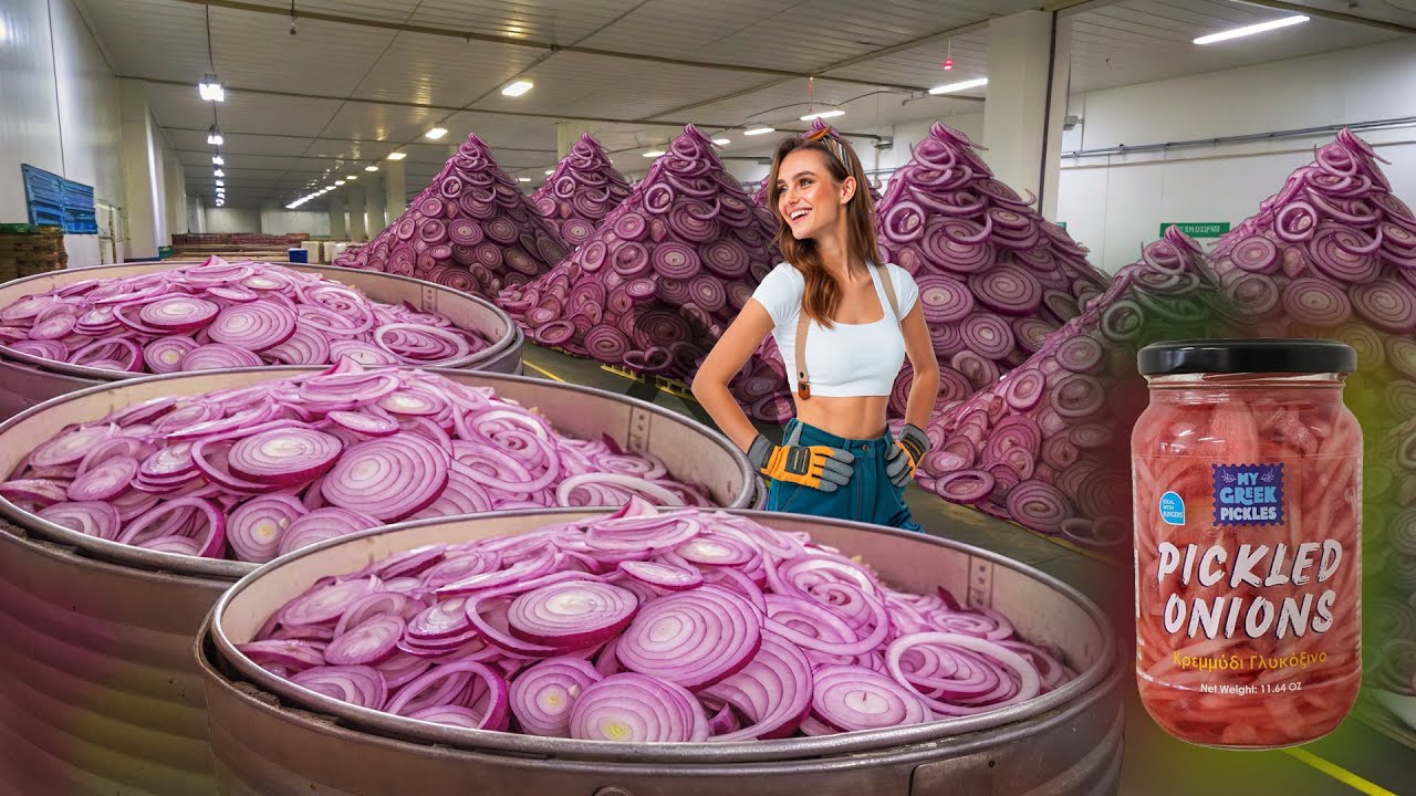 How Tons of Pickled Onions Are Made In A Factory | Pickled Onions Factory Process