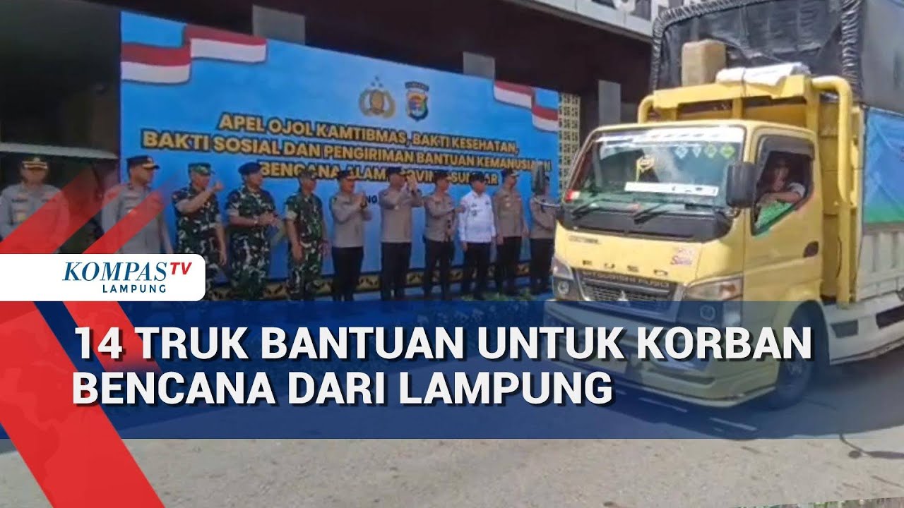 14 Truk Bantuan Untuk Korban Bencana dari Lampung