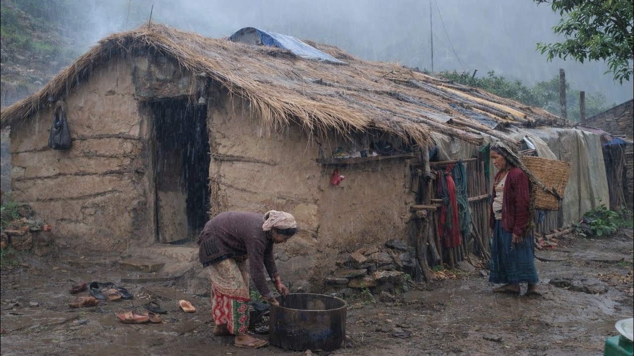 Best Life in the Nepali Mountain Village During the Rainy Time | Most Relaxing Village Life