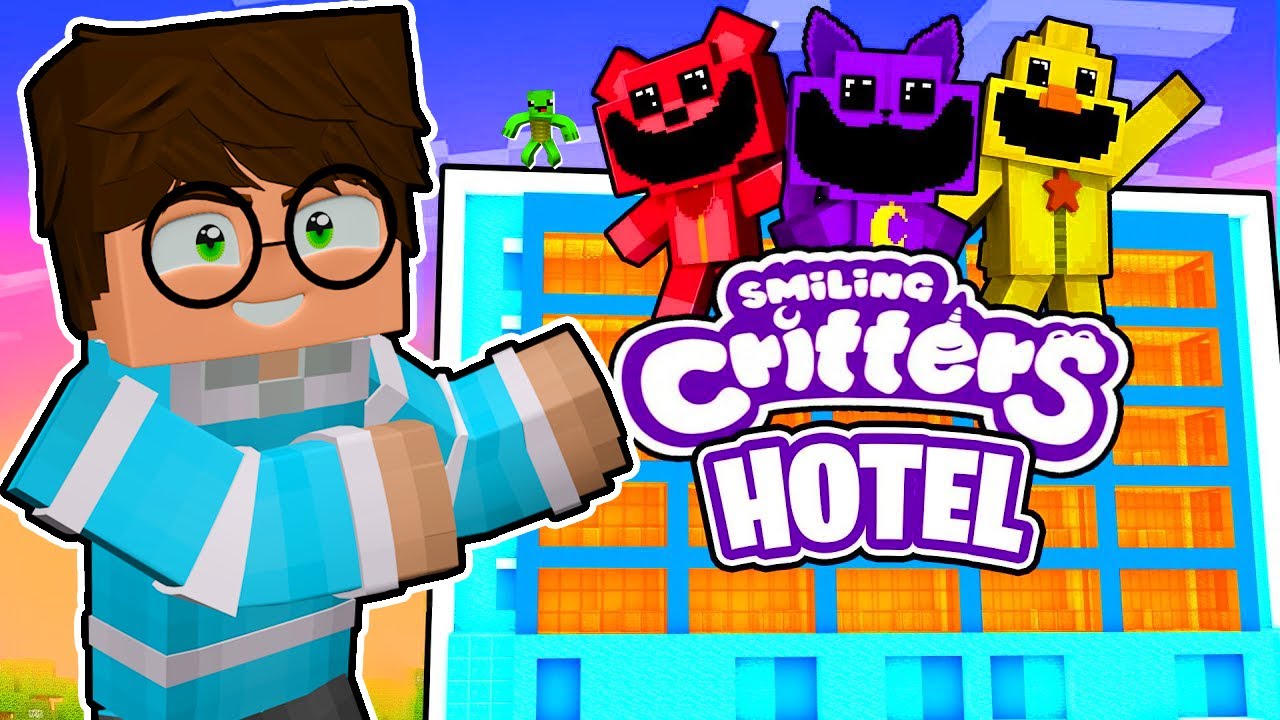 DENDY und BUFLO BAUEN EIN GEHEIMEN SMILING CRITTERS HOTEL in MINECRAFT!