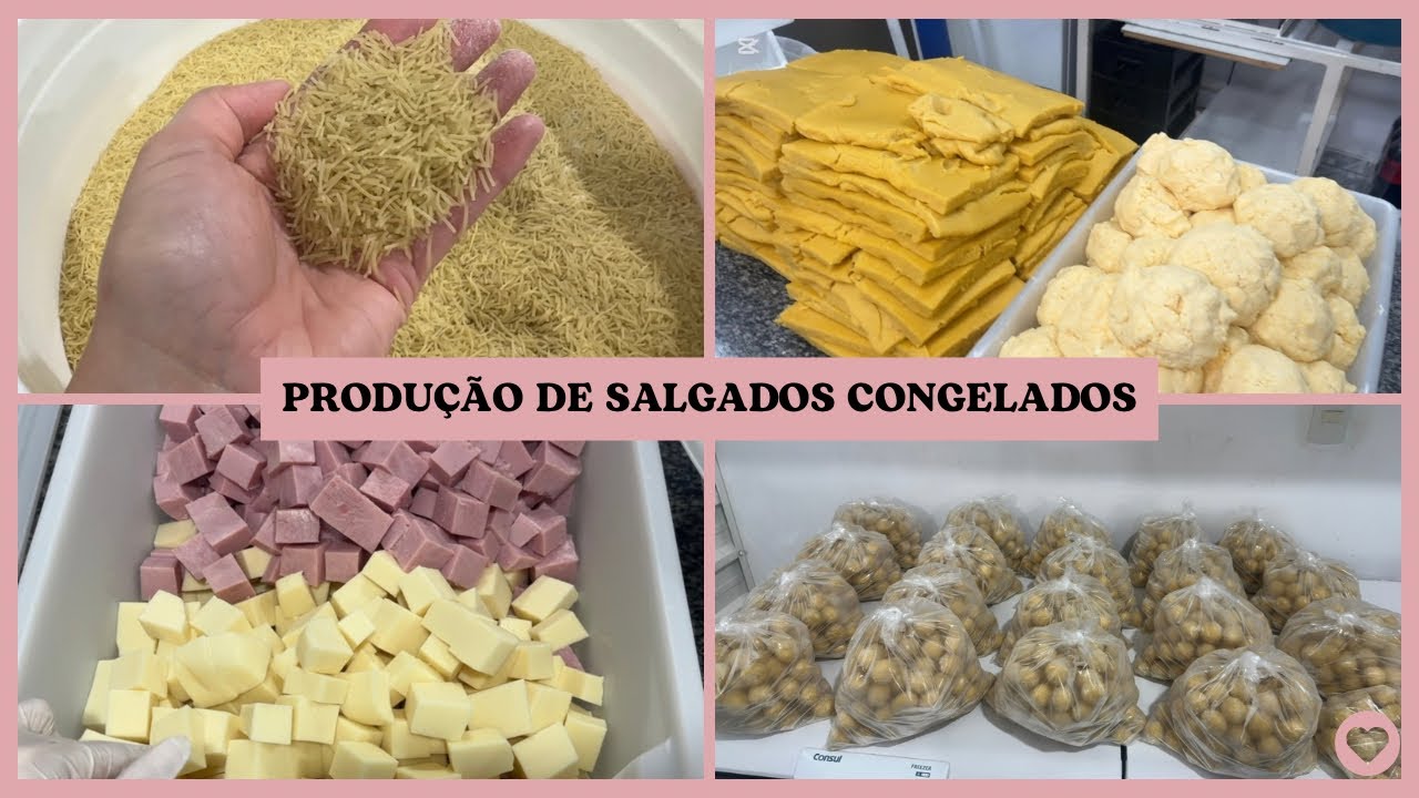 Rotina da fábrica de salgados, produção bolinha de queijo e presunto e queijo, sempre tem dicas 😉