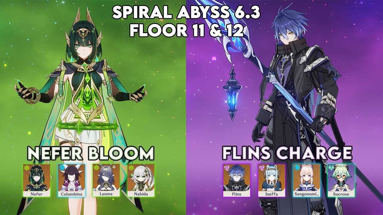 Clearing new Spiral abyss | Floor 11 & 12 | Lunar Bloom C6 Columbina & Lunar Charge | Genshin Impact