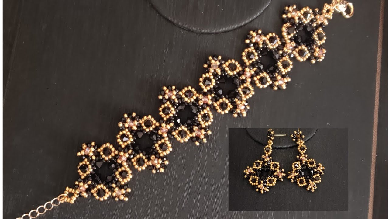 Siyah Mücevher Bileklik Yapımı & Black Jewel Bracelet
