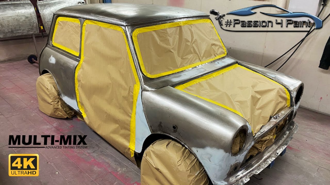 Bare Metal Re-Spray On A Classic Mini - Multimix Epoxy Primer Application PT1