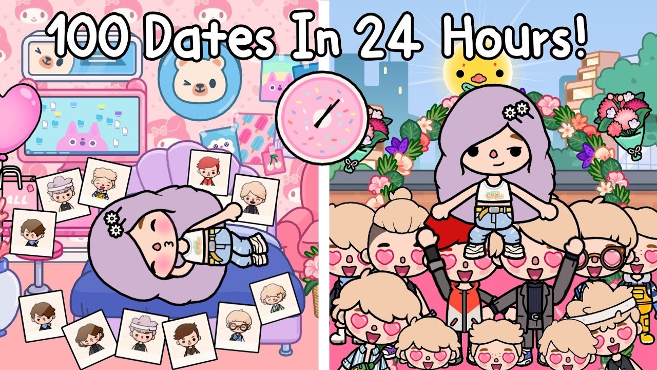 100 Dates In 24 Hours! 😱🌹💕 | 100เดทใน24ชม. | Sad Story | Toca Life Story | Toca Life World