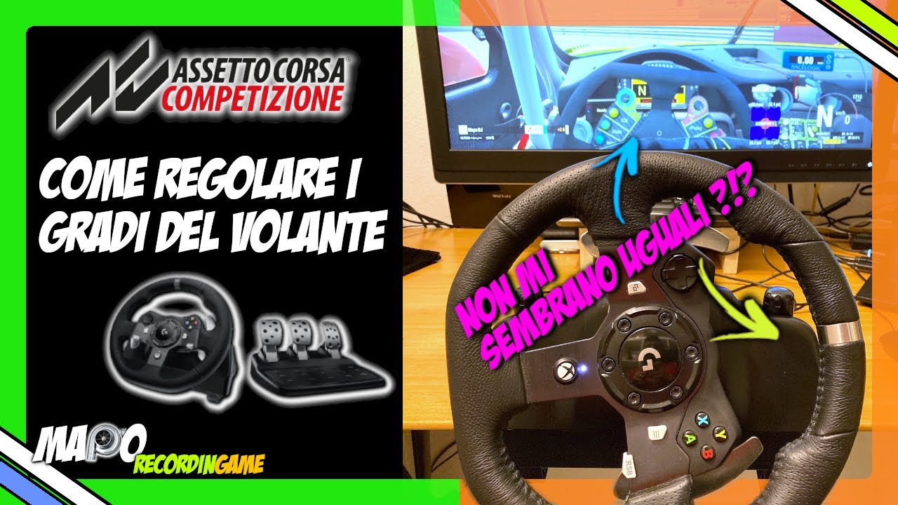 Assetto Corsa Competizione - Come regolare i GRADI DEL VOLANTE perfettamente su console