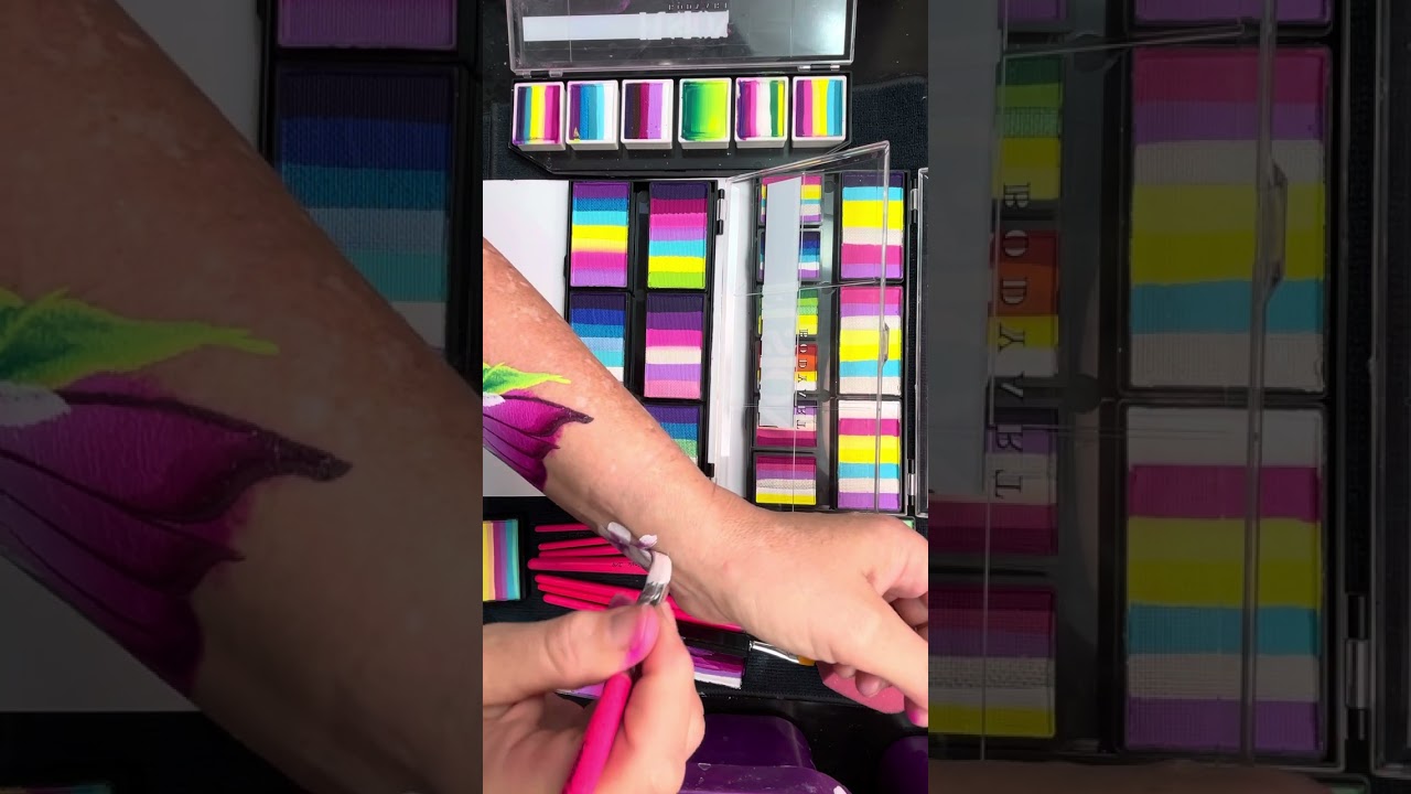 Rose Butterfly Face Paint Tutorial with Leanne’s Collection Face Paint and Leanne’s Rainbow Brushes