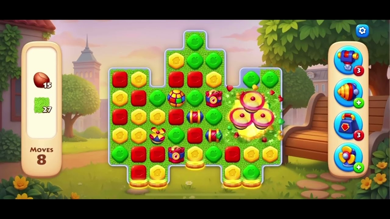 Township Match-3 level Collected 400 Tokens for upgrades ship in new event Frozen fortune Township