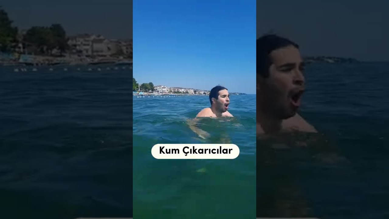 Yazlık Tiplemeleri - Denizde Kum &Ccedil;ıkaranlar