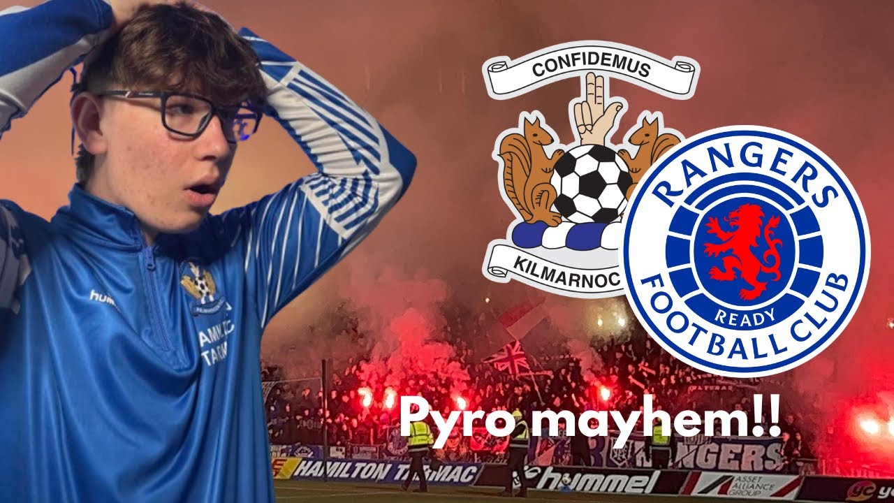 Rangers go rampant with pyros!!! | worst referee performance ever? | Kilmarnock vs rangers | 