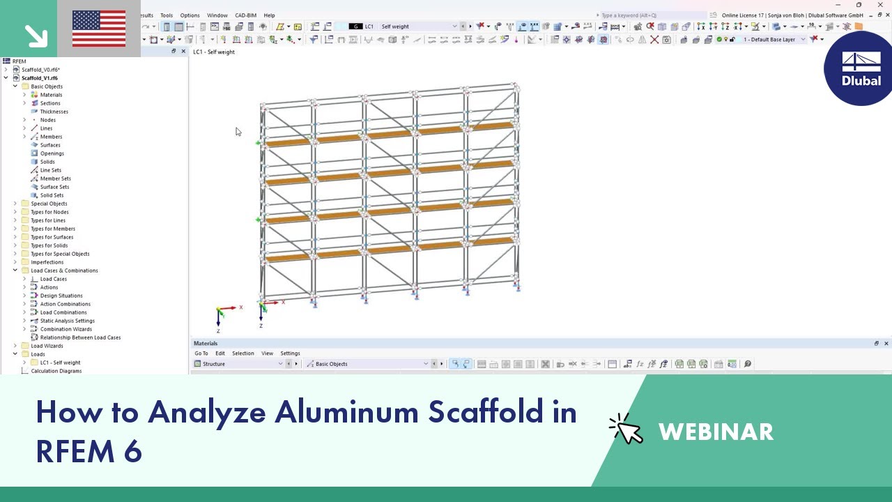 Webinar | How to Analyze Aluminum Scaffold in RFEM 6