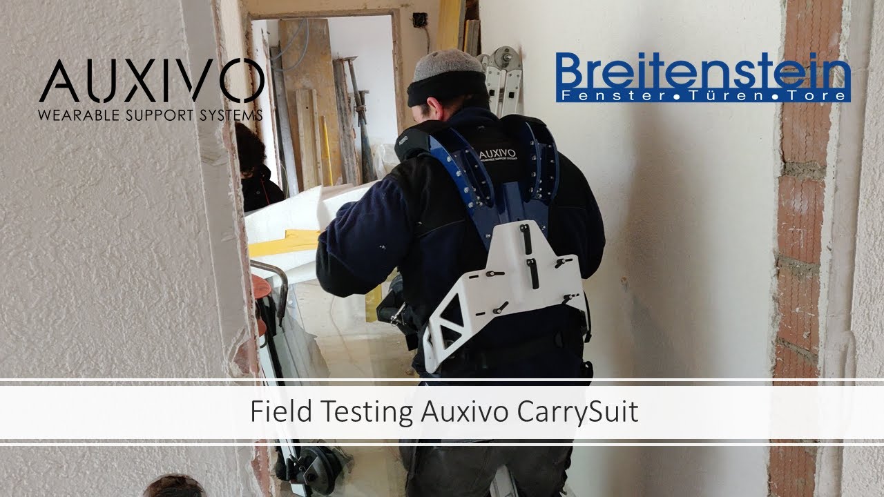 Auxivo CarrySuit Exoskeleton Field Testing on Construction Site