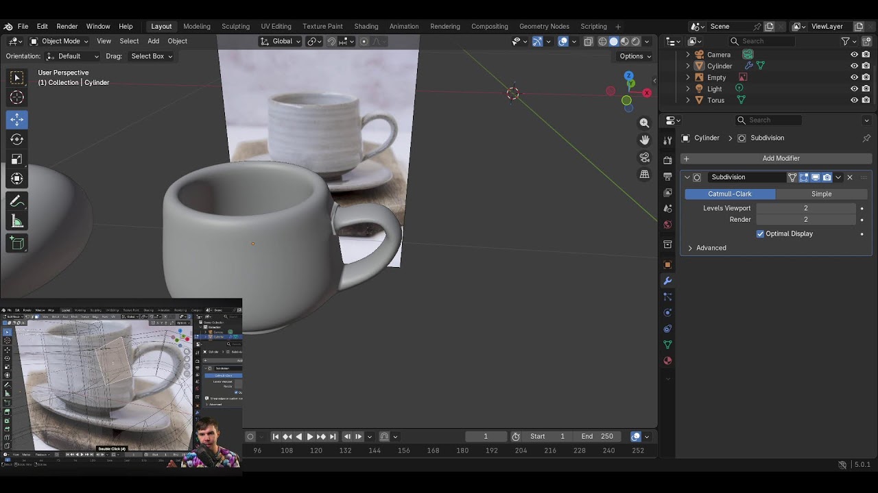 Learning how to make DONUT in Blender from BlenderGuru [ Day 2 ]
