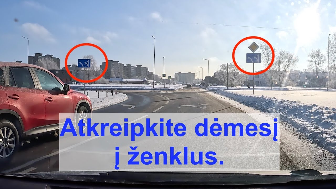 Matykite ženklus iš tolo.