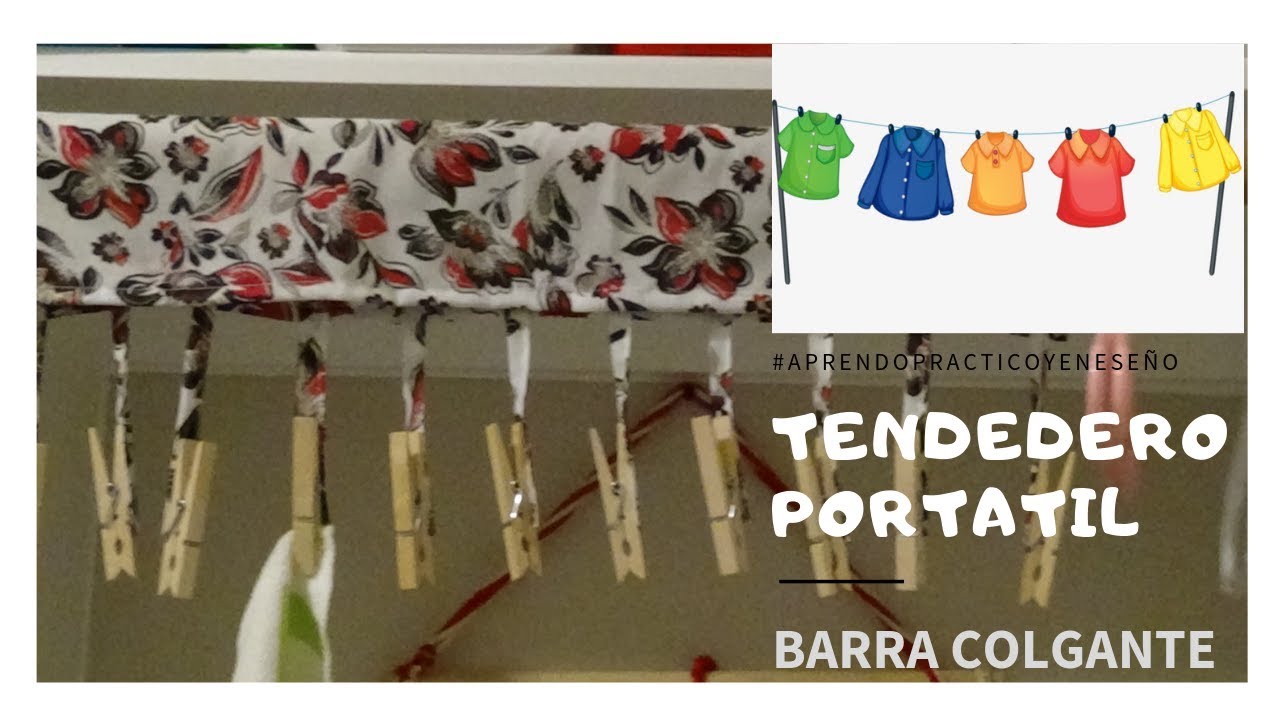 COMO HACER TENDEDERO PORTATIL /Barra Colgante