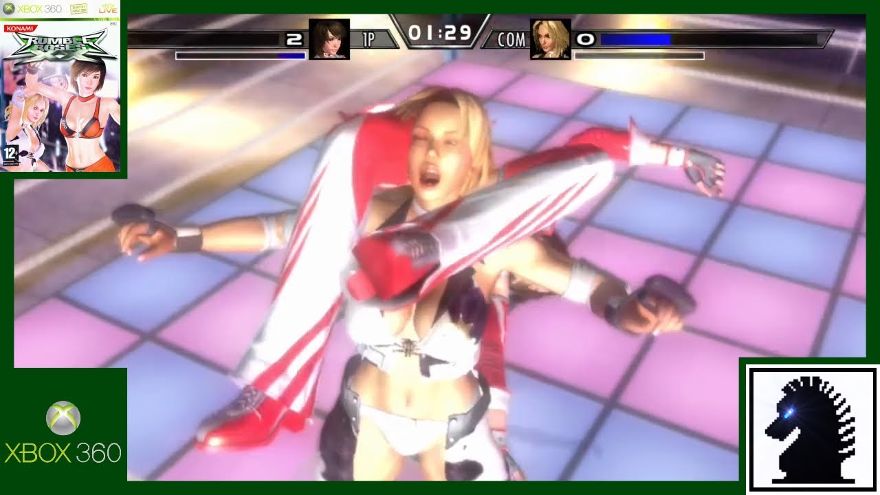 XB360 Rumble Roses XX - Skyscraper: Reiko Hinomoto vs. Dixie Clemets