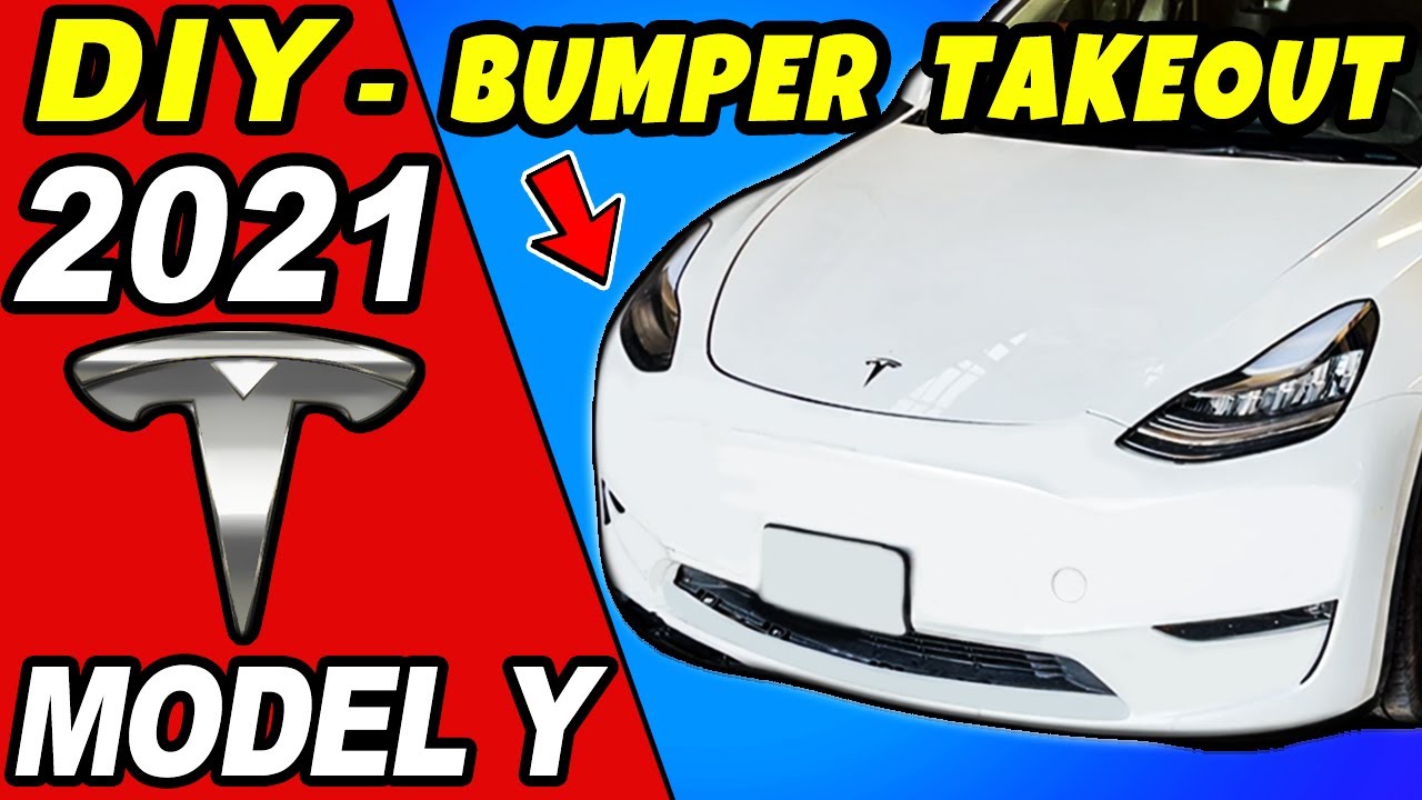 Самостоятельная разборка/снятие переднего бампера Tesla Model Y (2020–2023)