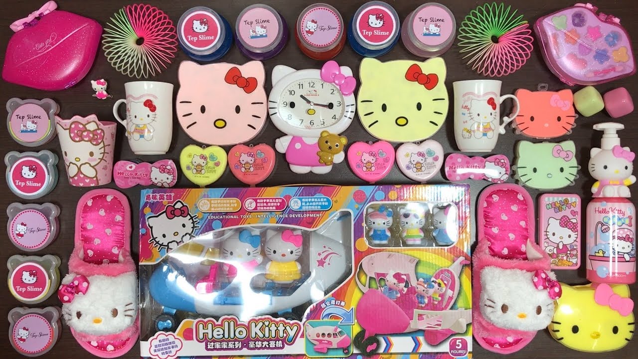 Special Series Hello Kitty Slime | Mixing Too Many Things into Store Bought Slime | Satisfying Video