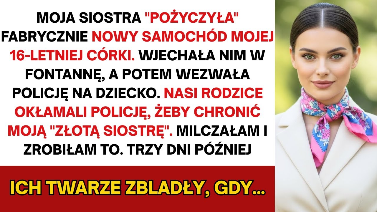 Moja siostra skasowała całkiem nowe auto mojej 16-latki, po czym jeszcze wezwała na nią policję...