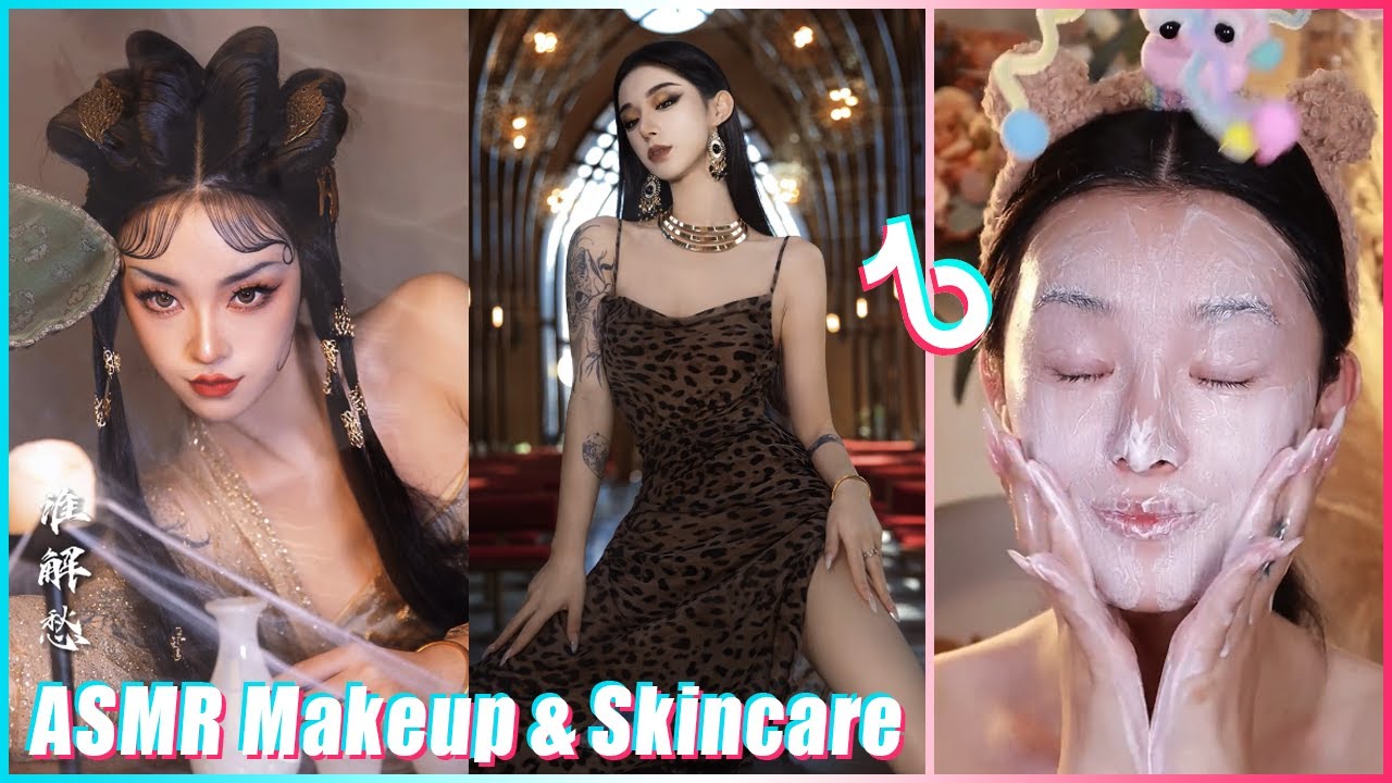 Mitsuisen☘️Aesthetic ASMR Makeup & Skincare Routine✨Best satisfying makeup asmr🍃Beauty Secrets🌿182