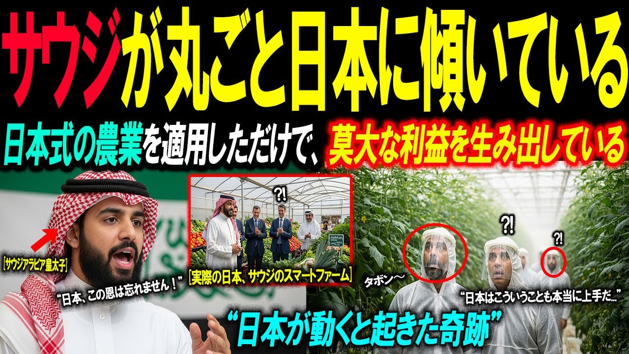 【海外感動秘話】「サウジアラビアの砂漠が緑に変わった！」死の砂漠に日本のスマートファームが起こした奇跡に、サウジアラビア王室も驚愕。｜海外感動ストーリー