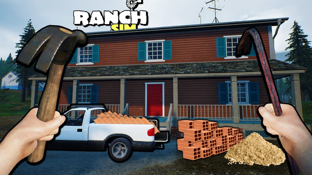 CONSTRU&Iacute; uma MANS&Atilde;O de LUXO no MEU RANCHO! Ranch Simulator