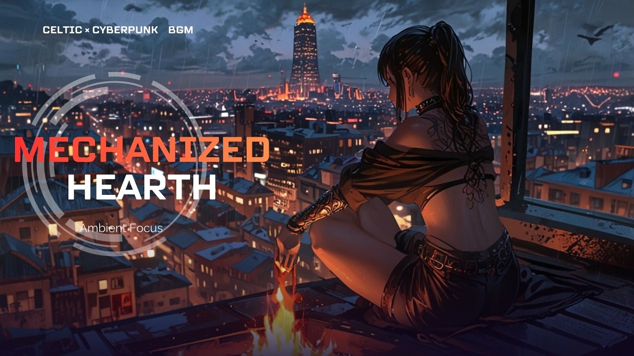 Warm Cyberpunk Ambient for Focus & Coding | Mechanized Hearth 【90 MIN】