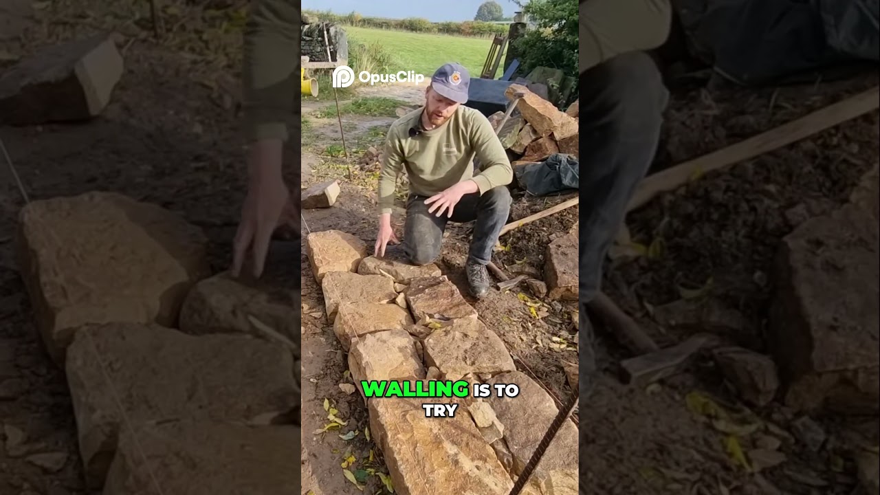 Building a strong stone wall.