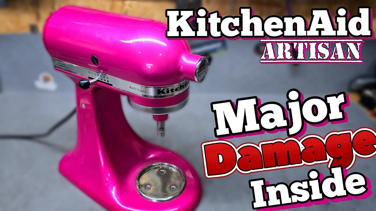 Fixing a Broken Pink KitchenAid that is smashed up inside. Using parts from my own Green machine.