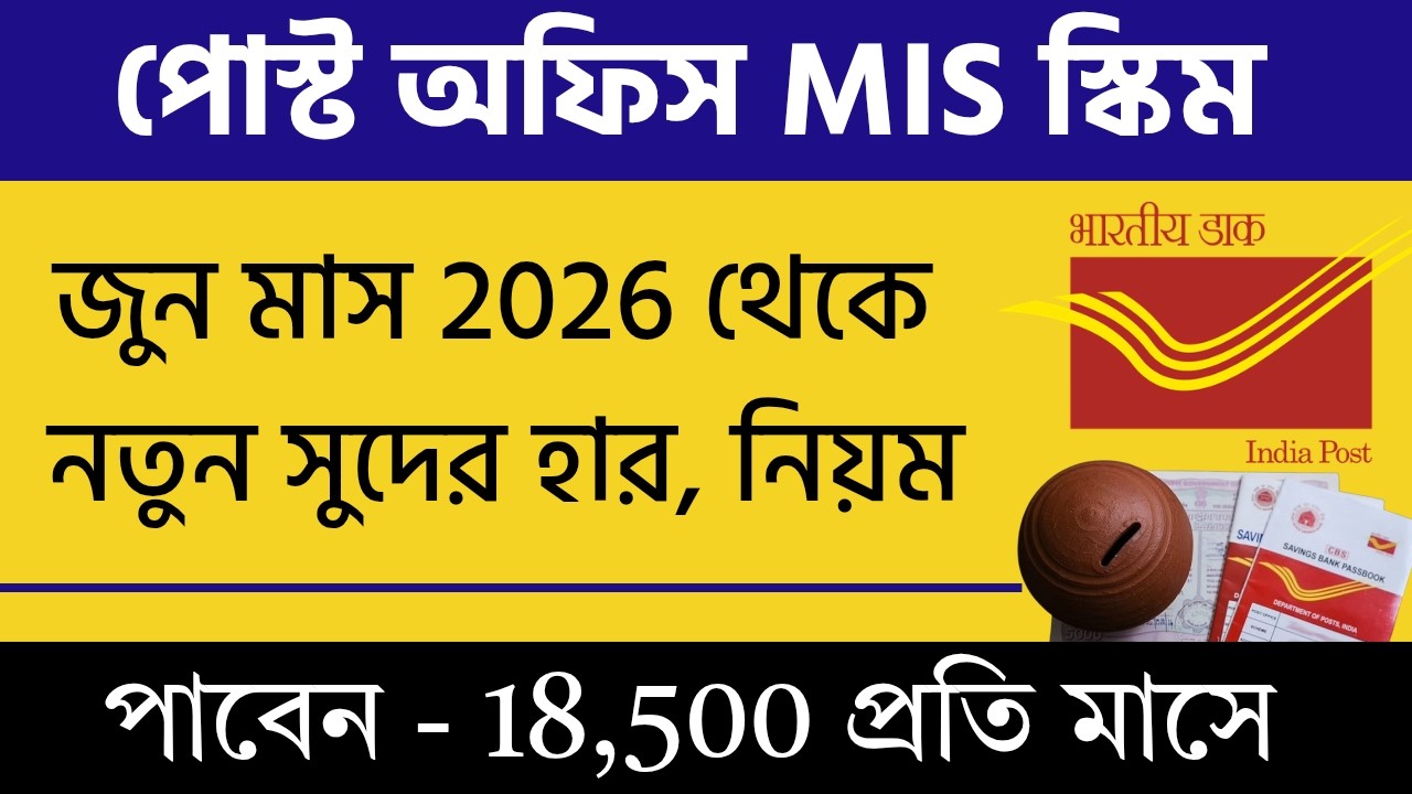 পোস্ট অফিস MIS স্কিম 2026 | Post Office Monthly Income Scheme Details & Interest Rate 2026 |