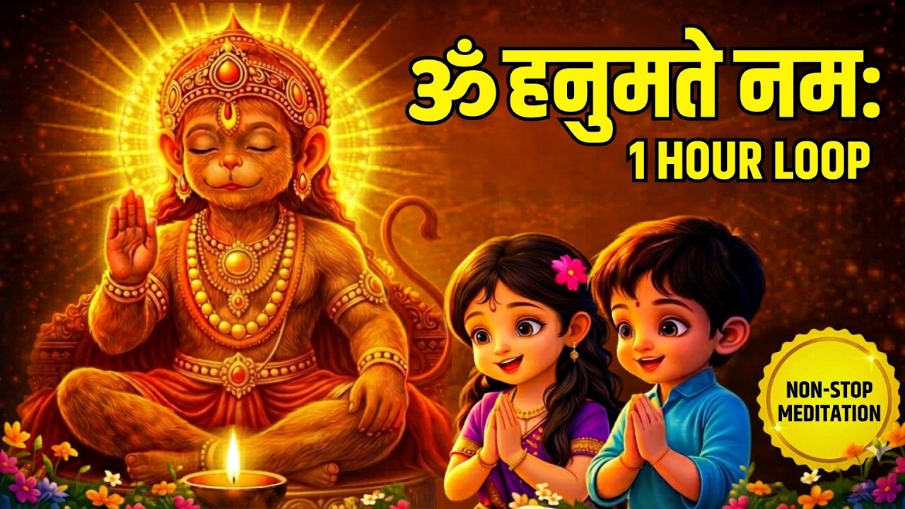 1 Hour Hanuman Mantra Chanting 🙏 Om Hanumate Namah | Powerful Protection & Strength