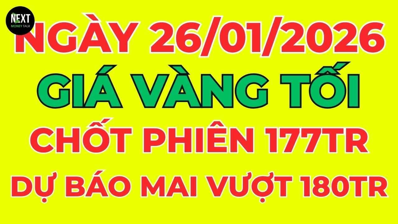GIÁ VÀNG HÔM NAY 9999 TỐI: 26/1/2026- GIÁ VÀNG NHẪN 9999- BẢNG GIÁ VÀNG SJC, 24k 18k