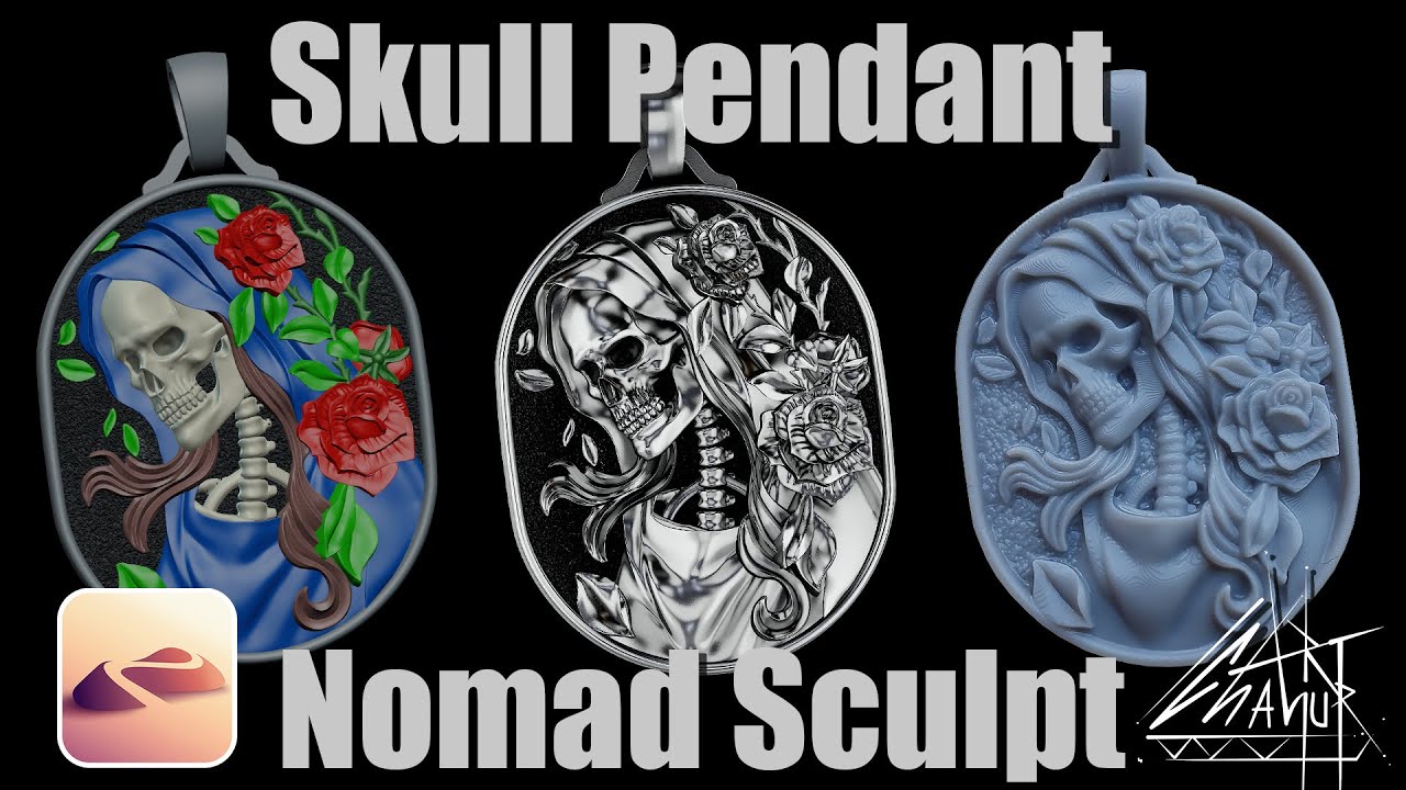 Detailed Skull Pendant | Inspired by Tattoo Art