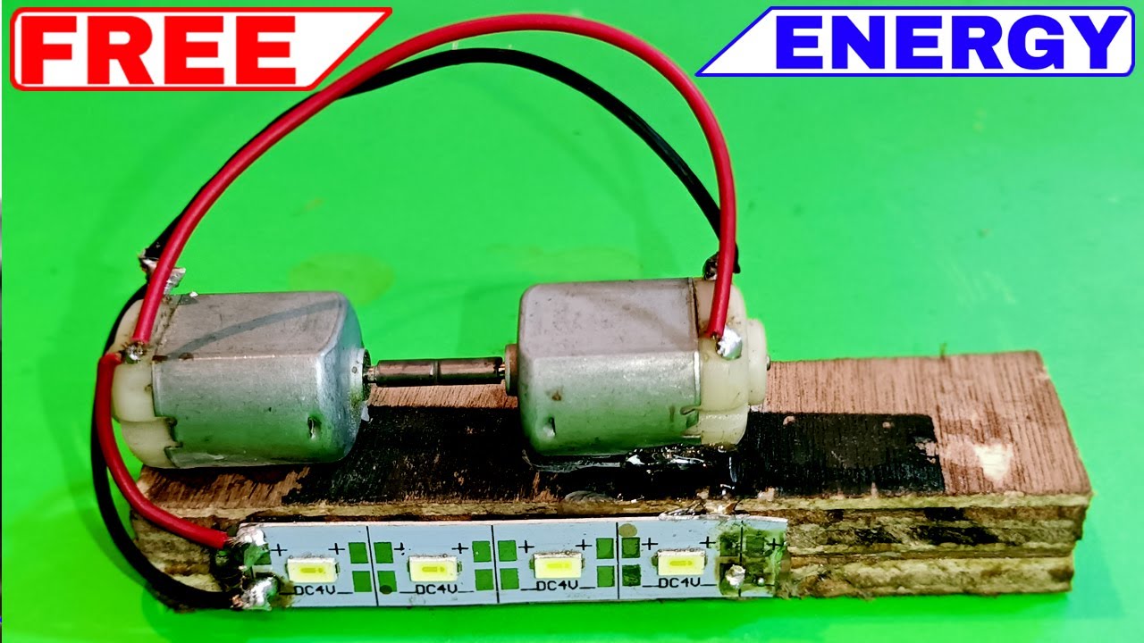 Free energy generator with two dc motor