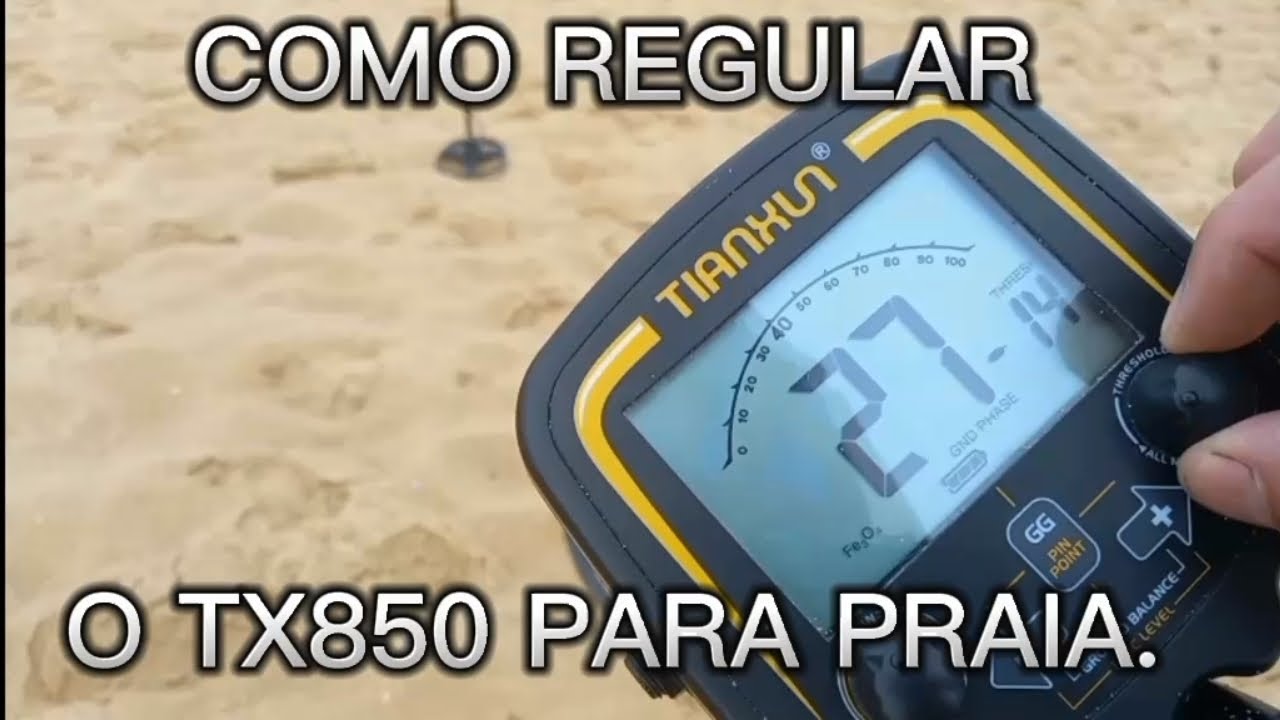 REGULAGEM TX850 melhor detector de metais para PRAIA.
