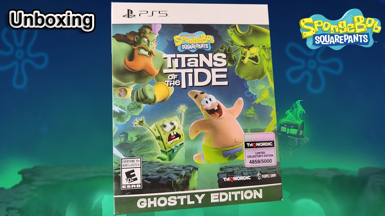 Unboxing SpongeBob SquarePants Titans Of The Tide GHOSTLY EDITION PS5