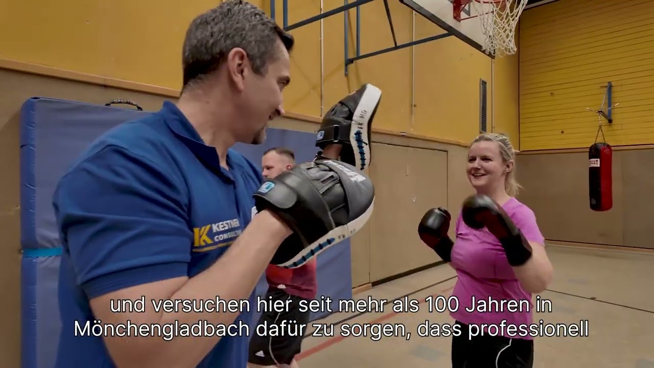 Beim Boxtraining der Faustkämpfer Mönchengladbach 1925