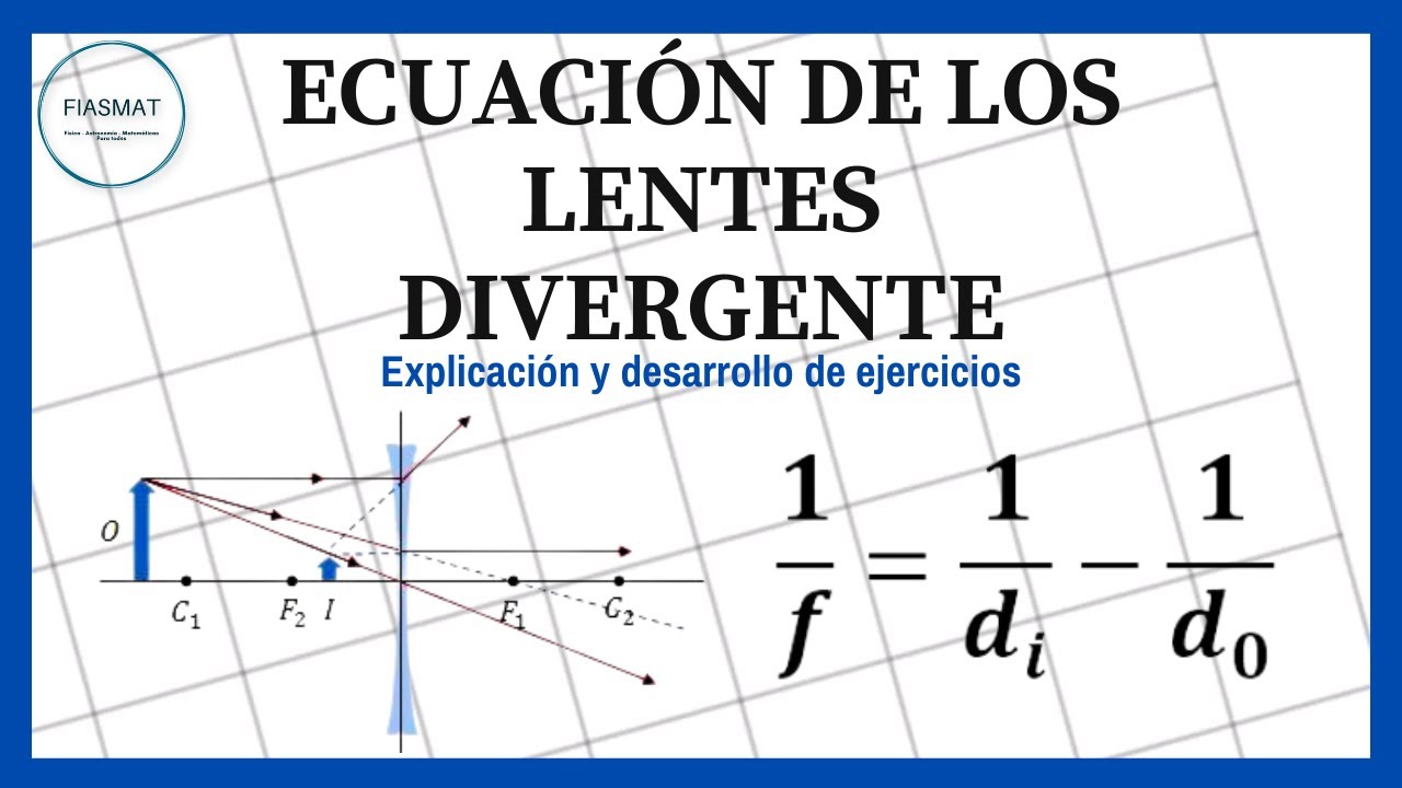 Calculo de DISTANCIA en lentes DIVERGENTES - Ecuación de los lentes