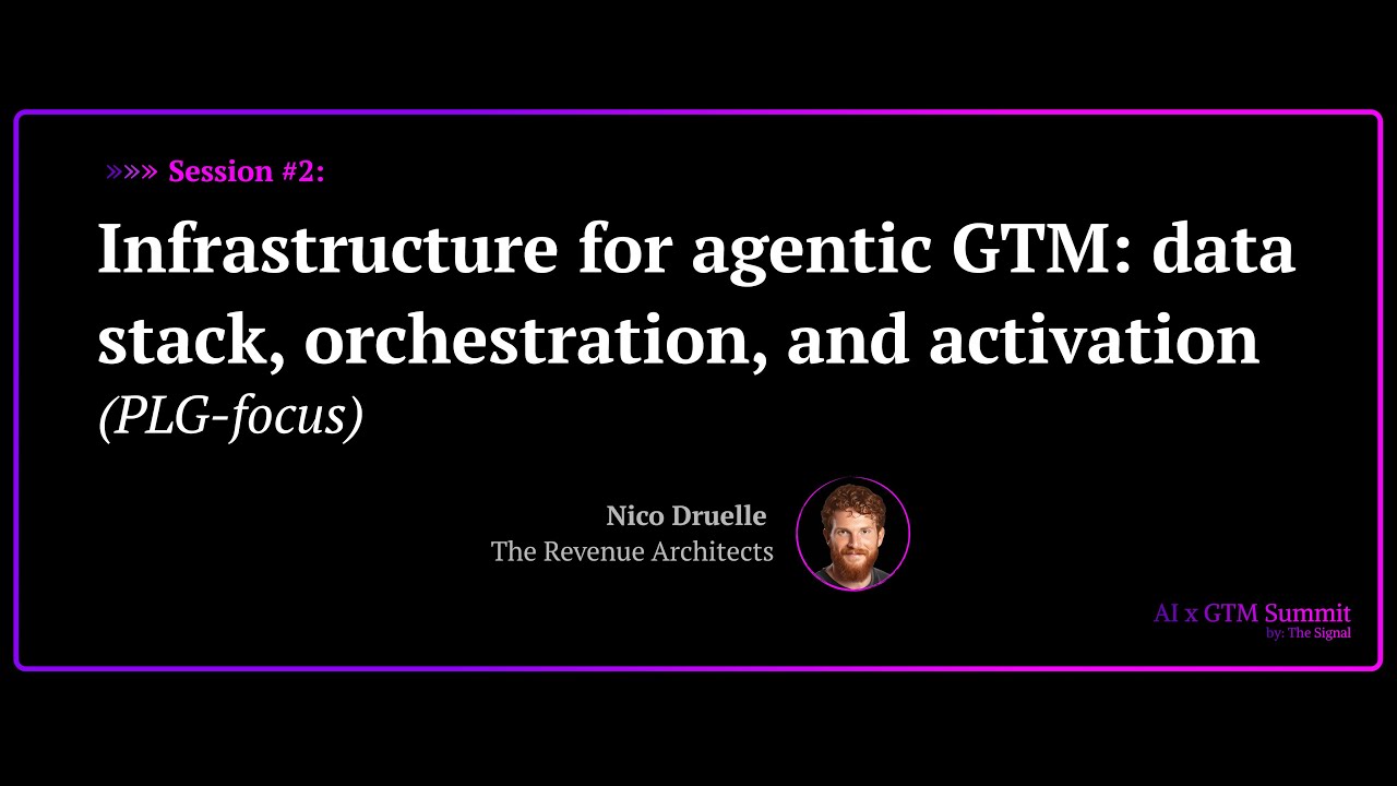 Infrastructure for agentic GTM with Nico Druelle | AI x GTM Summit, by The Signal: Session #2