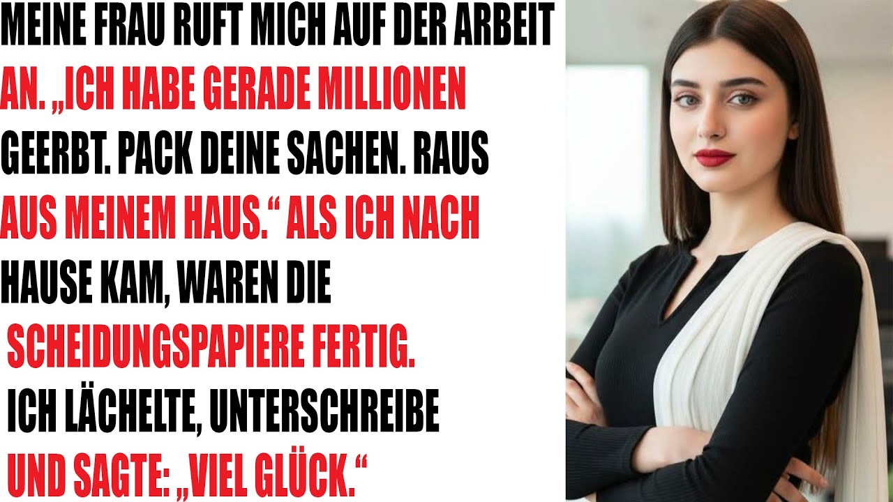Meine Frau warf mich nach Millionen-Erbe raus – ihr Lächeln verschwand schnell