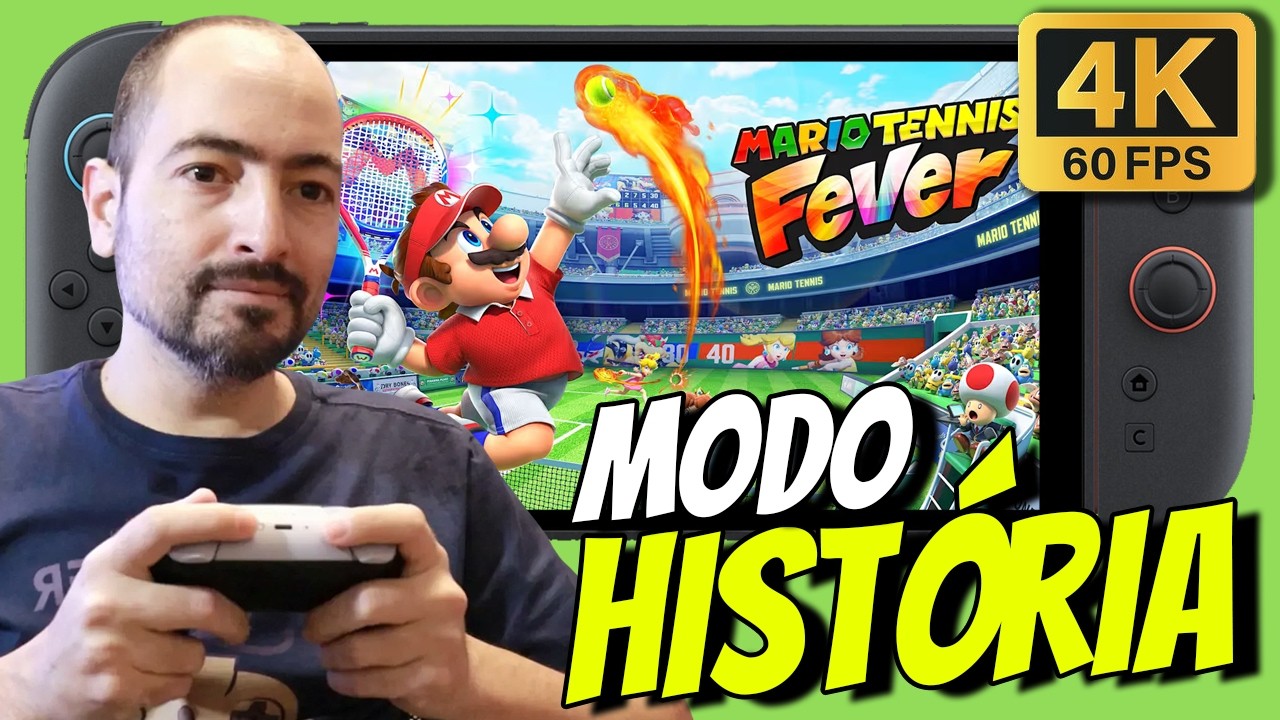 MODO HISTÓRIA DE MARIO TENNIS FEVER NO NINTENDO SWITCH 2 - PT-BR 4K 60FPS