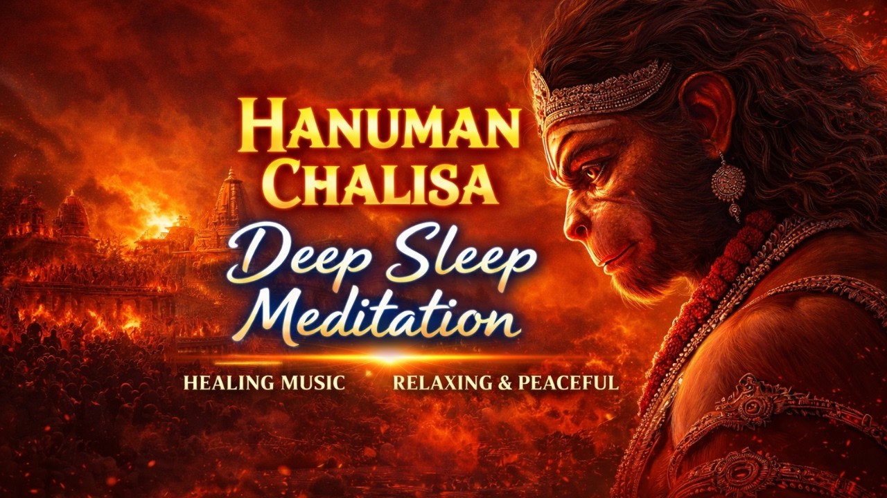 Hanuman Chalisa Deep Sleep  | Calm & Peaceful Version | 4X Repetition