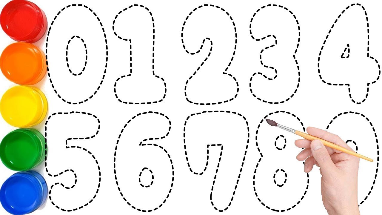 Numbers 1 to 10 for Kids 💡🎨 | Learn to Count with Colors & Drawing | 0123456789