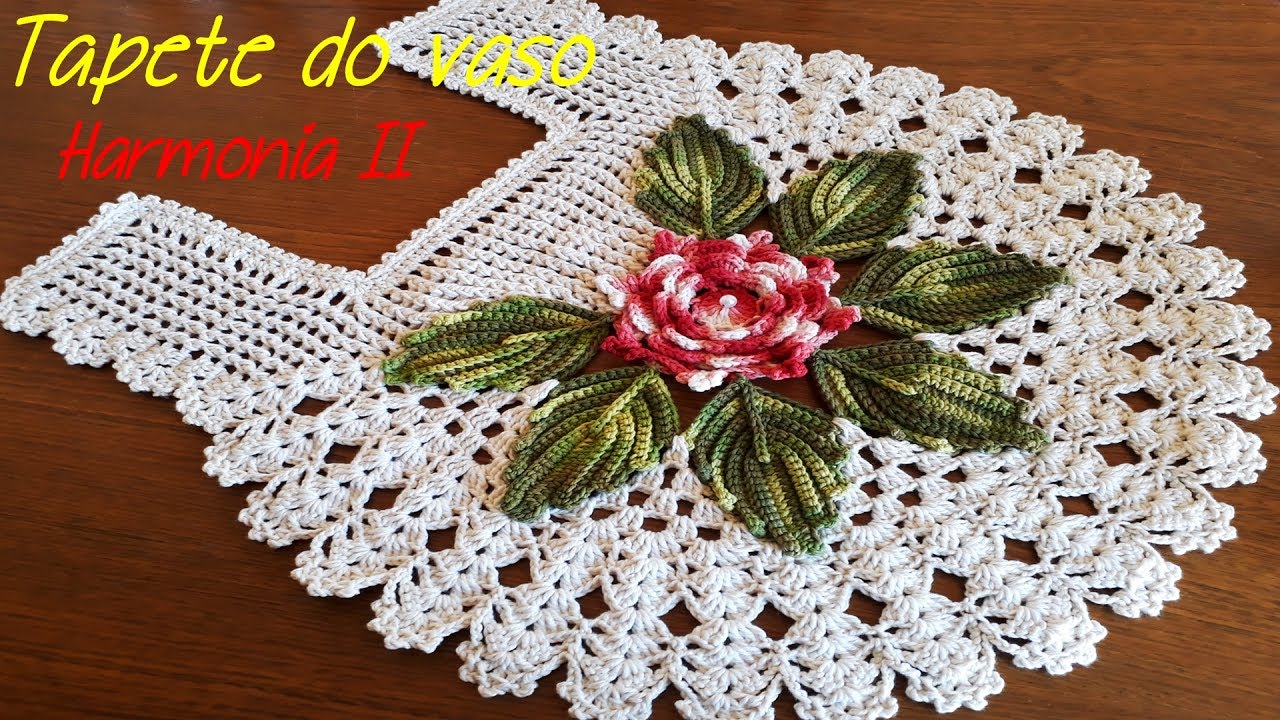 JOGO DE BANHEIRO DE CROCHÊ HARMONIA II 3/4 ( Tapete do vaso )