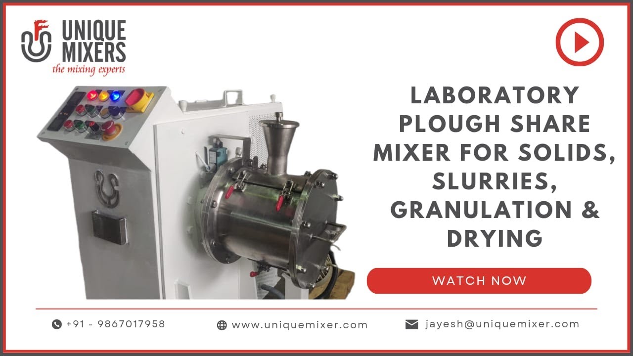 Plough Shear Mixer for Laboratory Purposes. Capacity, Applications, Advantages. From Unique Mixer