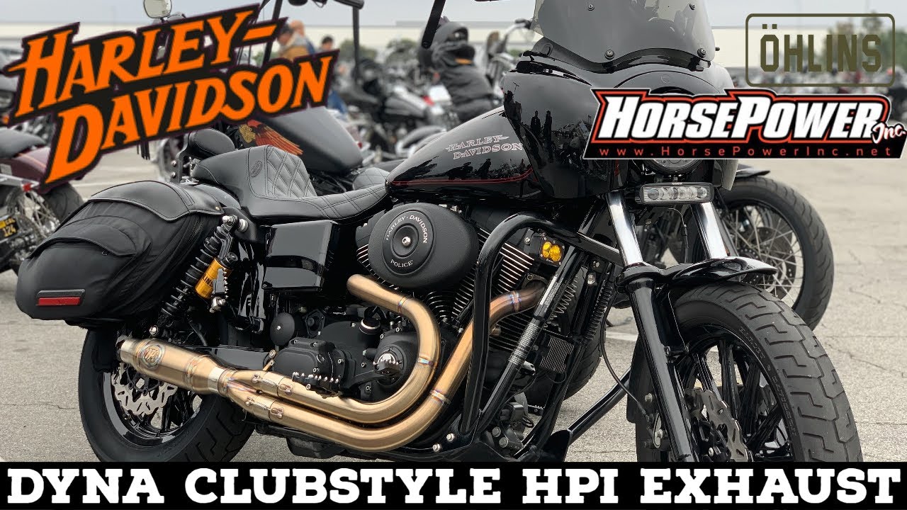 Harley Davidson Dyna CLubStyle Hpi Exhaust Ohlins Suspension @ Longbeach Swapmeet