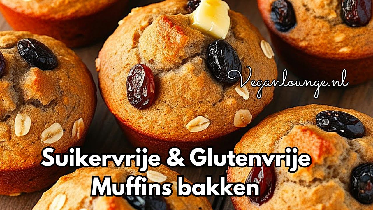 Eiwitrijke Muffins Bakken. Suikervrij en Ei Vrij. Simpel Lekker en Luchtig. 2 Ingredi&euml;nten.