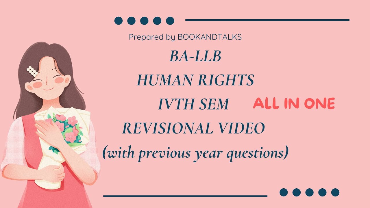 BA-LLB I HUMAN RIGHTS I IVTH SEM I ALL IN ONE VIDEO I REVISIONAL PURPOSE